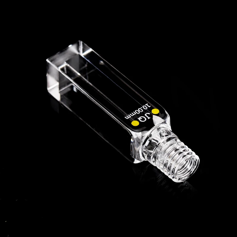 나사 캡이 있는 쿼츠 큐벳 셀 (10mm), 4 방향 조명, 1.75ml, 슬릿 5mm