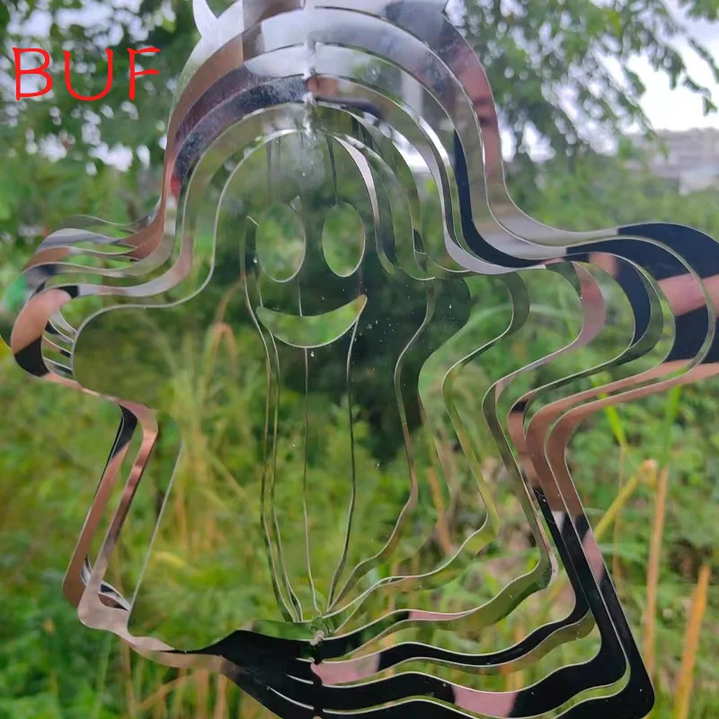 

Ghost Elf Smiles 3D Rotating Wind Chimes Garden Hanging Decorations Home Decoration Crafts