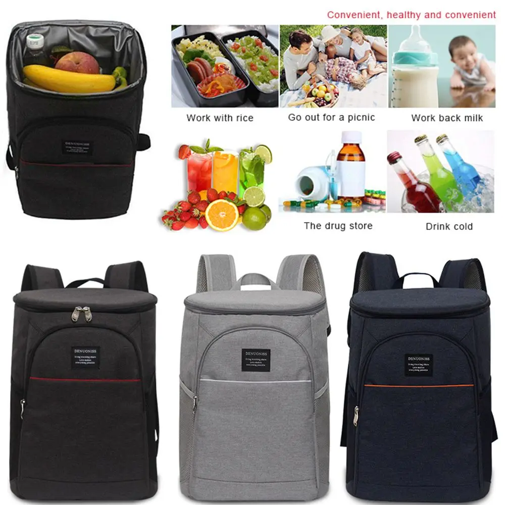 

20L Travel Waterproof Insulated Keep Warm Cooler Bag Thermal Backpack Lunch Bags Ice Picnic Bag