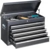 24" Portable Tool Box, 5 Drawers & Top Storage Tray Tool Box with Drawers, Lockable Metal Tool Chest Cabinet for Garage 1