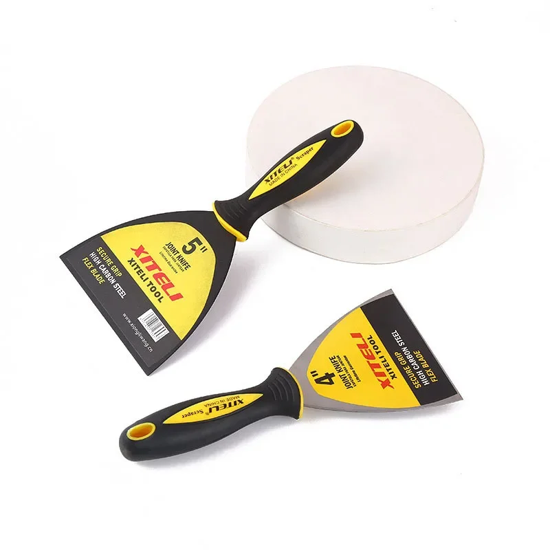 Carbon Steel Putty Knife Paint Tool Plaster Shovel Filling Spatula Wallpaper Paint Scraper Clean Spatula Construction Tool putty knife scraper
