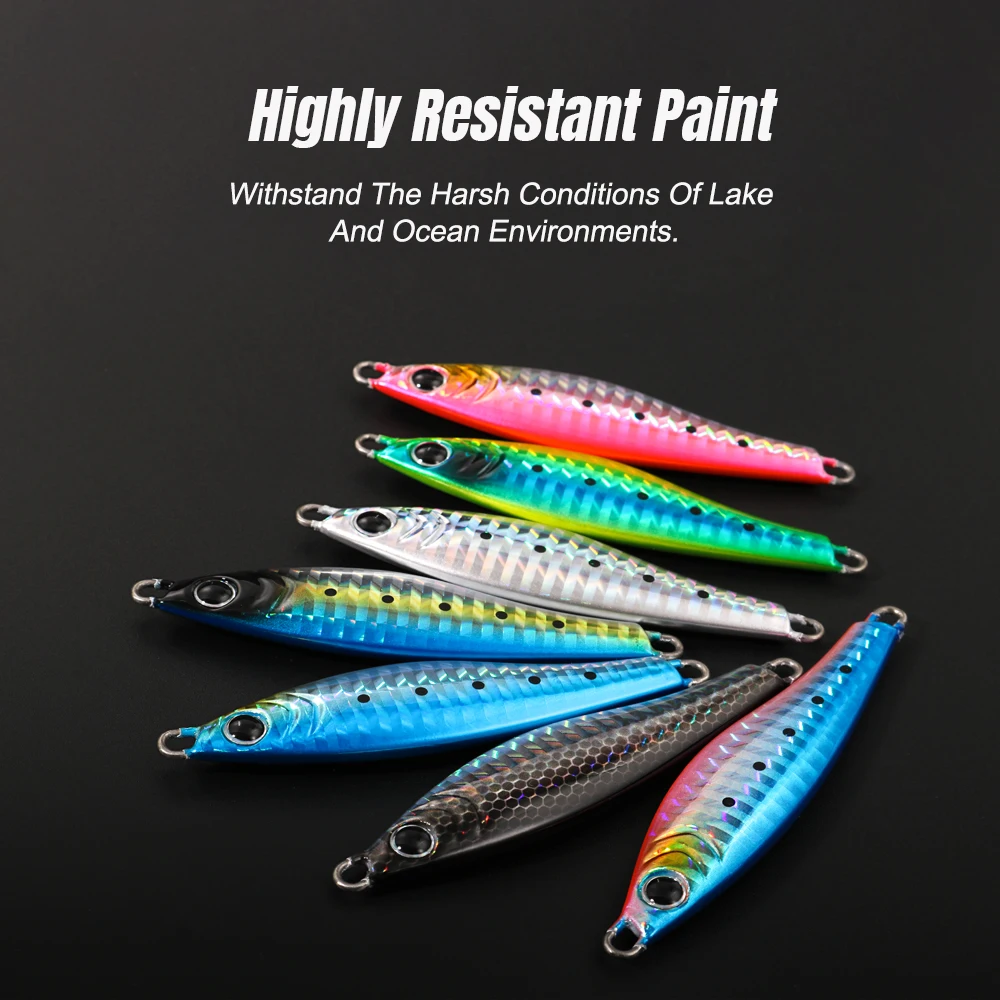 Fishing lure JIGGING PRO 20g 30g 40g 60g JUGULO Wide Casting Jig Slow Fall Shore Jigging UV Coating Metal Jig