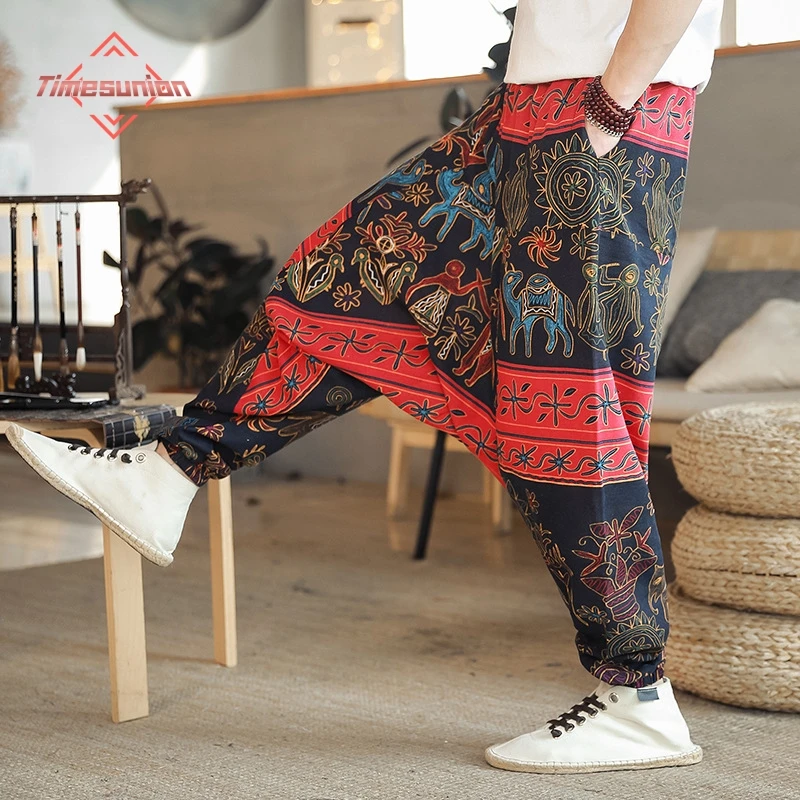 2026-spring-summer-nepal-prints-cotton-linen-joggers-men-baggy-hippie