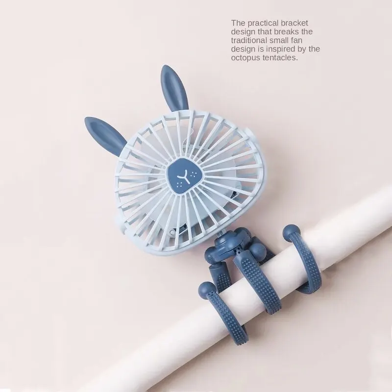 500mAh Stroller Fan Personal Portable Desk Handheld Baby Bed Car Seat USB Rechargeable Mini Accessories