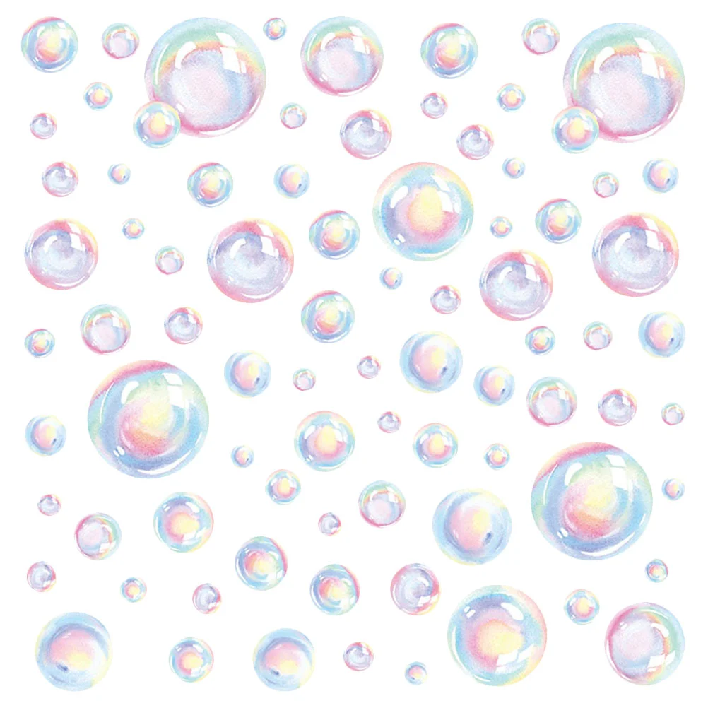 Adesivi Per Decalcomanie Da Parete A Bolle Sotto Il Mare Decorazioni Per Feste Di Compleanno Colore Bubble Ocean Background Water Soap Bath Decor Sire