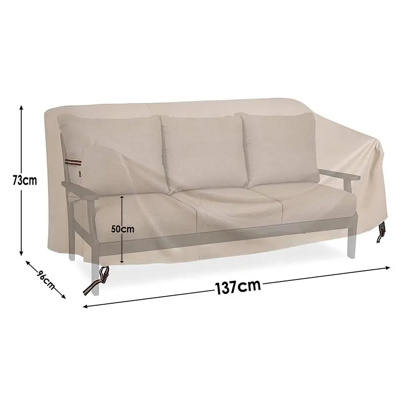 New Beige 600D Outdoor Sofa Chair Cover with Handle Garden Waterproof Wind-Proof Anti-UV Against dust Rain Snow Protection Cover 2