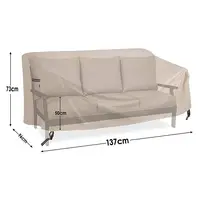 New Beige 600D Outdoor Sofa Chair Cover with Handle Garden Waterproof Wind-Proof Anti-UV Against dust Rain Snow Protection Cover 2