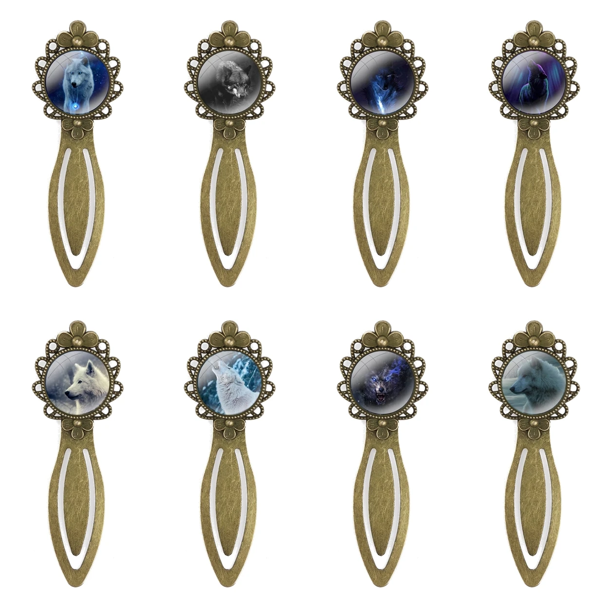 

Модные креативные металлические закладки с мультяшным дизайном, подарок для друзей, канцелярские принадлежности для школы и офиса, яркий Снежный волк