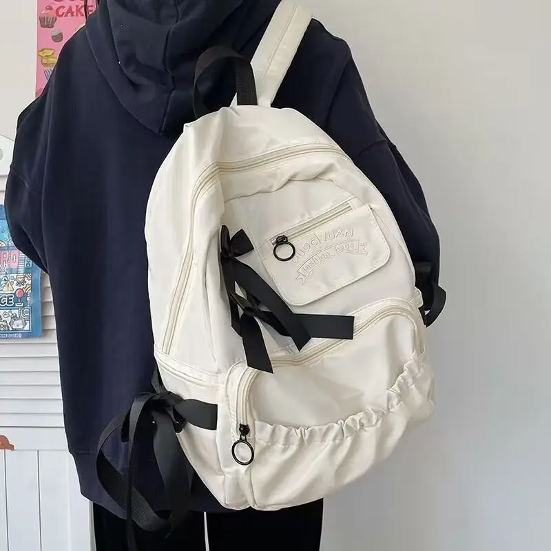 Japanese Cute Bow Y2k Fashion School Bags Backpack Travel Bag High-capacity Storage Bag Student Package Kawaii Back Pack 5
