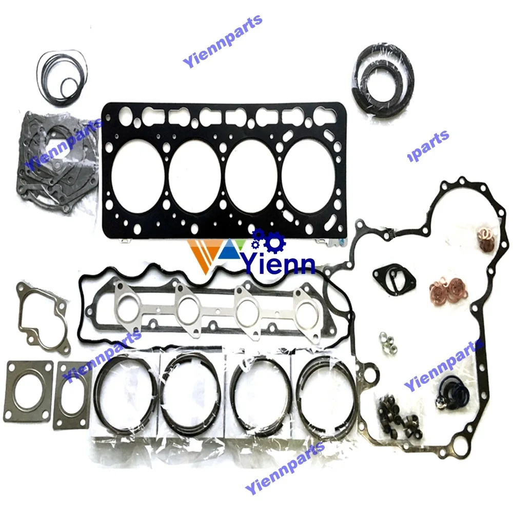 V3300 V3300-L1 Revisione Kit Completo Di Guarnizioni Con Fascia Elastica Per Kubota Parti Del Motore Diesel Caricatore Bobcat 220 245 T250 T300