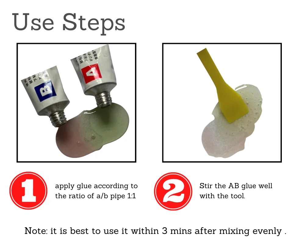 A+B 20g Glass Metal Stainless Waterproof Strong Adhesive Acrylate Structure Special Quick-Drying AB Glue 4