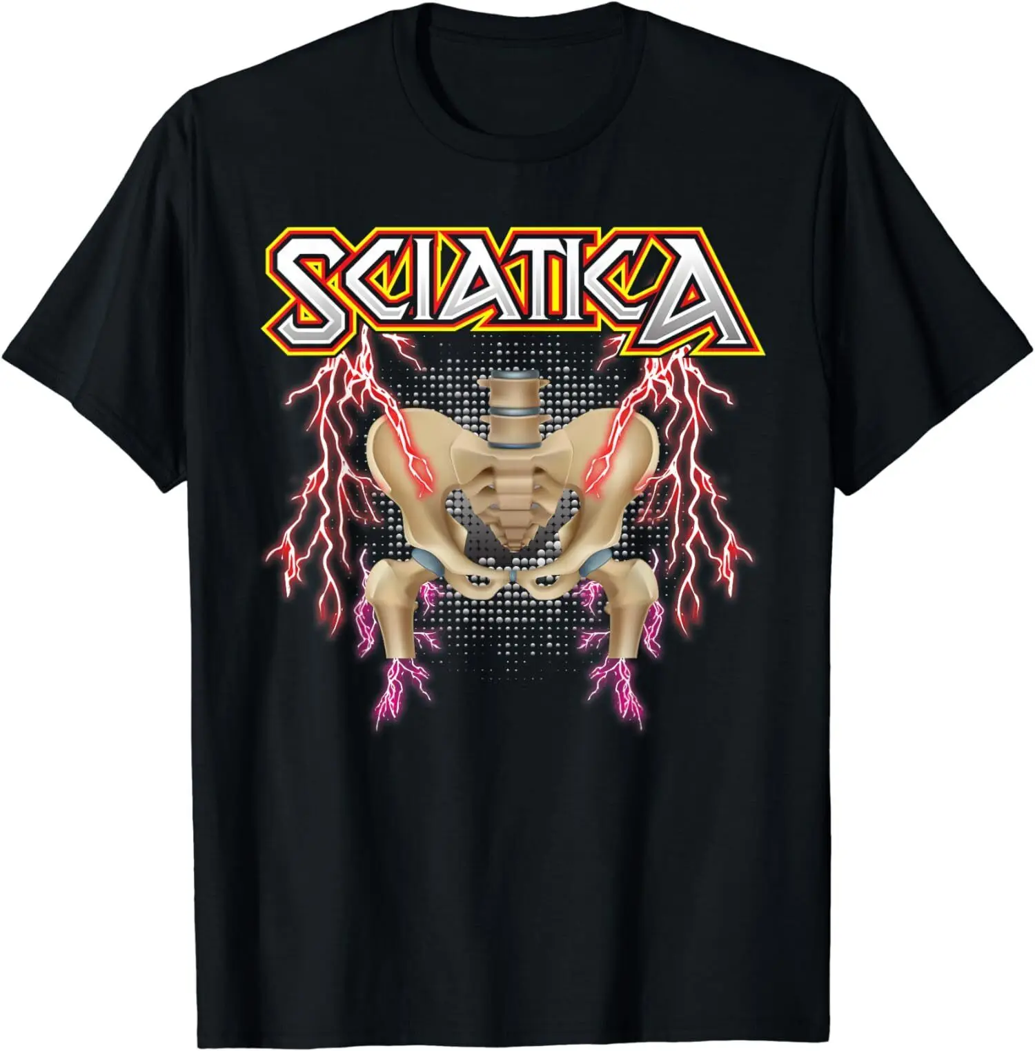 

NEW LIMITED Sciatica Skeleton Rocks Funny Design Tee T-Shirt S-3XL