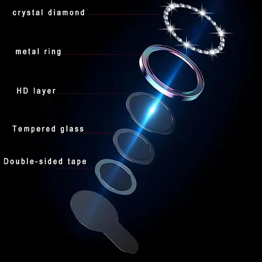 Note 15 Pro Plus Lens Ring Diamond Camera Protector Case For Xiaomi Redmi Note15 Pro+ Note15Pro 15Pro 4G 5G 3D Lens Glass Cover 3