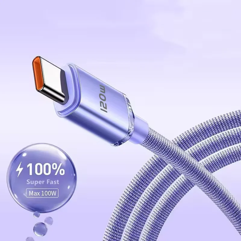 120W 6A USB Fast Charging Type C Quick Charge Cable For iPhone 15 16 Pro Samsung Xiaomi 14 Huawei Phone Quick Charge Data Cables