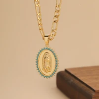 Nouveau Design de collier en Zircon coloré personnalisé, à la mode, léger, luxueux et polyvalent, collier Madonna populaire 6