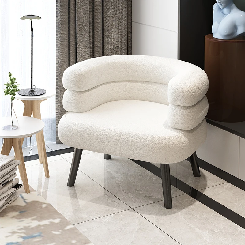 

XL Lambswool Lounge Sofa Chair Single Living Room Bedroom Balcony Leisure Makeup