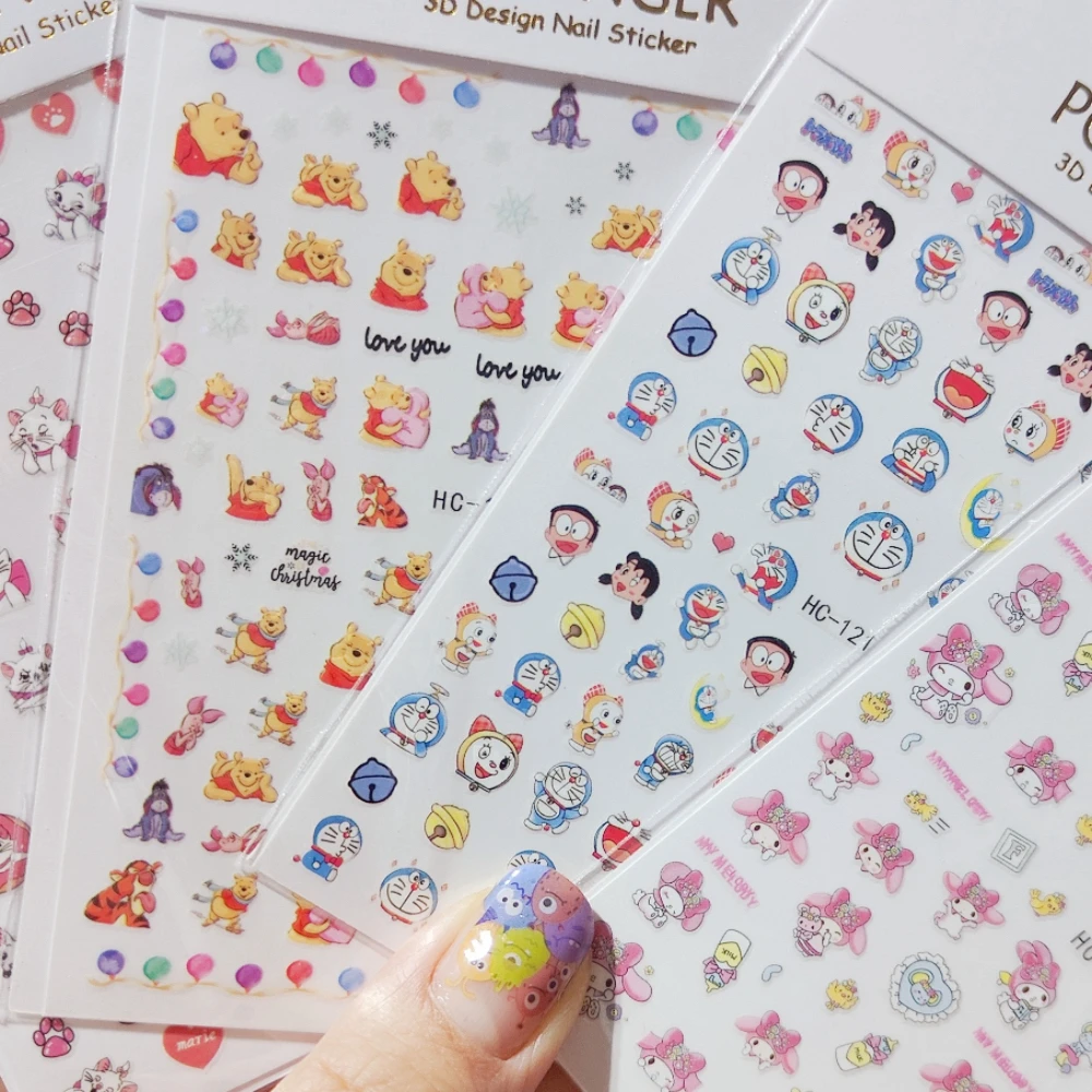 

1PCS Cartoon Nail Sticker Disney Anime Stickers Nail Art Decoration DIY Press On Nails