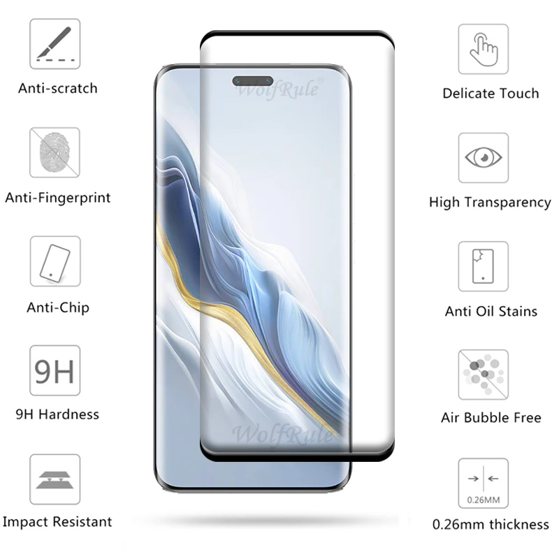 4-in-1 Tempered Glass HD 9H Full Screen & Lens Protector