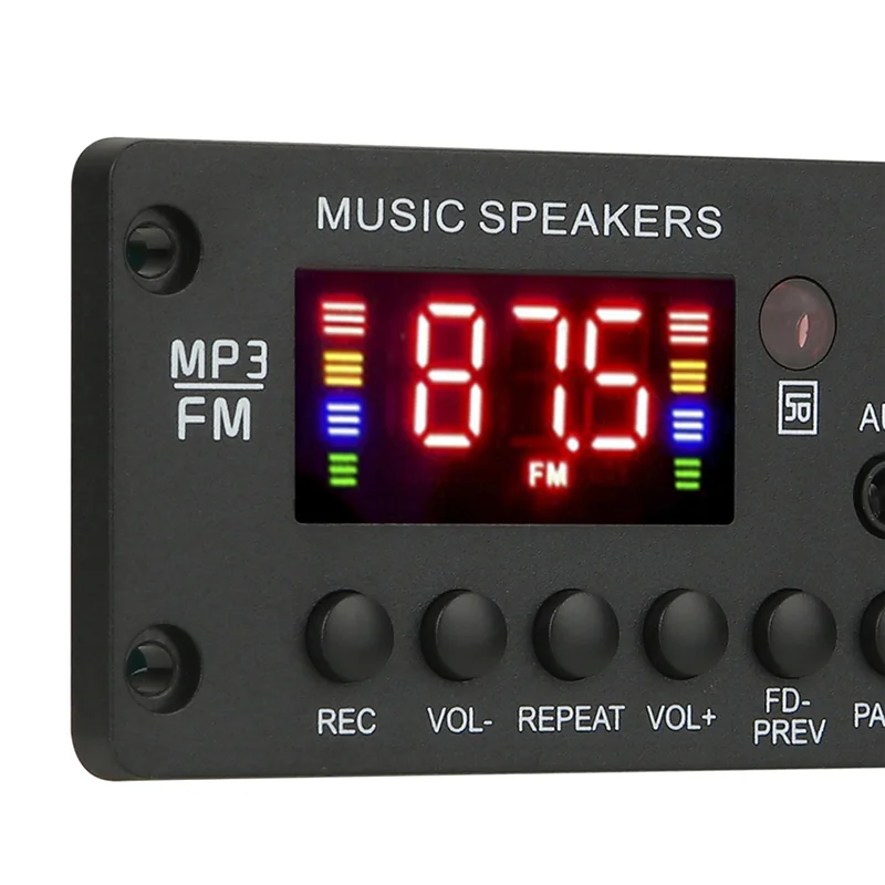 Y10A-50W Amplifier 12V MP3 Decoder Board Bluetooth 5.0 25W Car MP3 Player USB Recording Module FM AUX Radio For Speaker