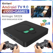 

Kinhank Retro Video Game Console Beelink Super Console X King For SS/PS1/PSP/DC/N64/MAME 61000+Games S922X Android 9 TV/Game BOX