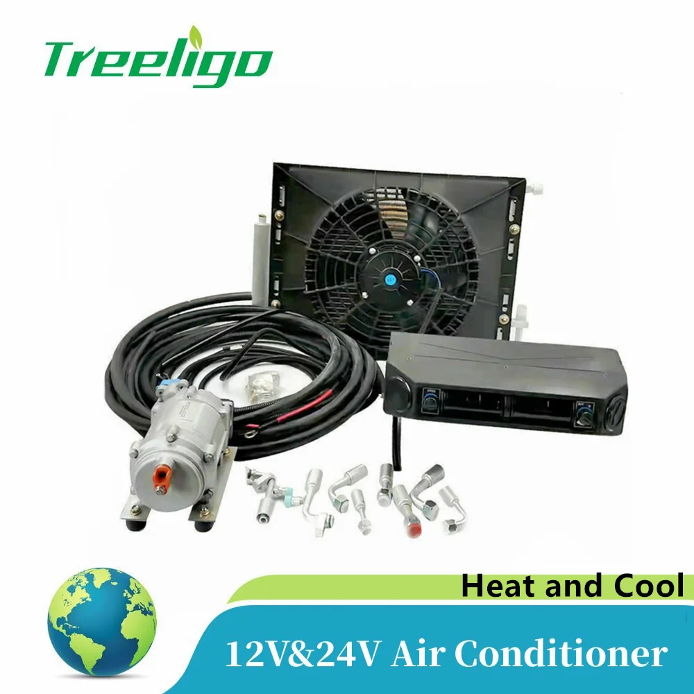 

Treeligo 12V 24V Electric Air Conditioner Heat and Cool Air Conditioning system for Car Automotive SUV Truck Camper Van Boat New