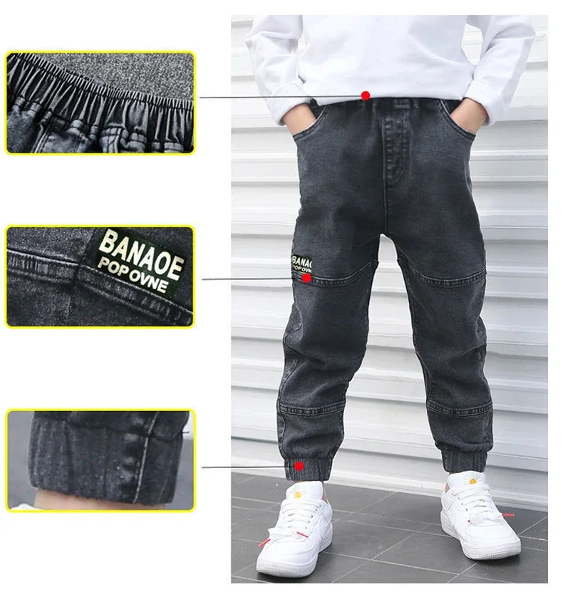 Skinny Jeans Kids Slim Pants Boys Stretch Jeans Casual Trousers