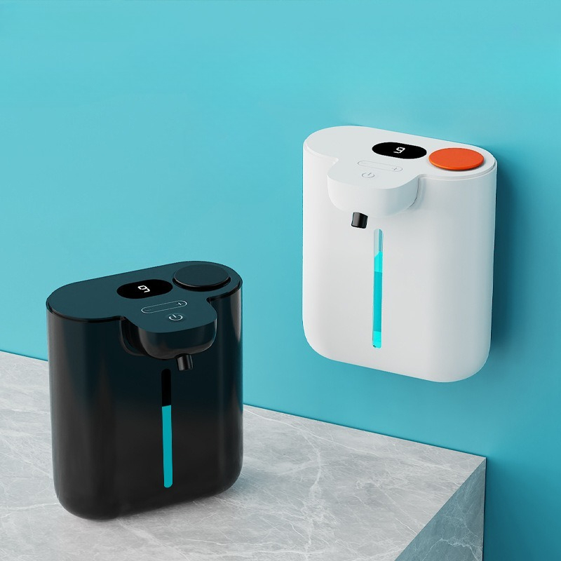 Automatic Smart Sense Soap Dispenser with HD Display 9 Levels Adjustable 500ML IPX5 Waterproof Rechargeable for Kitchen Bathroom