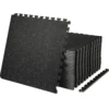 SucceBuy 25/12/6 PCS 1/2 in Thick Gym Floor Mats EVA Foam & Rubber Top Interlocking Workout Floor Mats Waterproof Exercise Mats