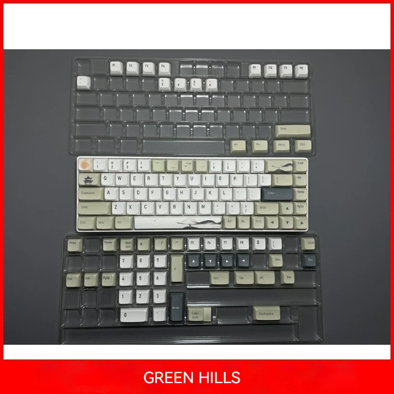 adatto-per-keycap-a-sublimazione-termica-127-nuovo-tema-altezza-pbt-set-completo-di-chiavi-a-cinque-lati-xda-all'esterno-qingshan