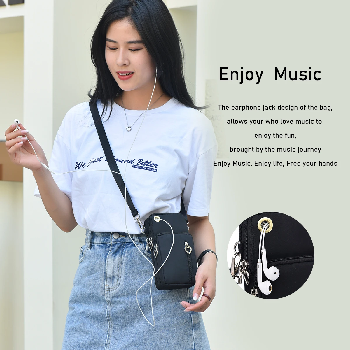 Universal Mobile Phone Bag For Samsung/iPhone/Huawei/HTC/LG Case Wallet Outdoor Sport Arm Purse Shoulder Bag Women Phone Pouch