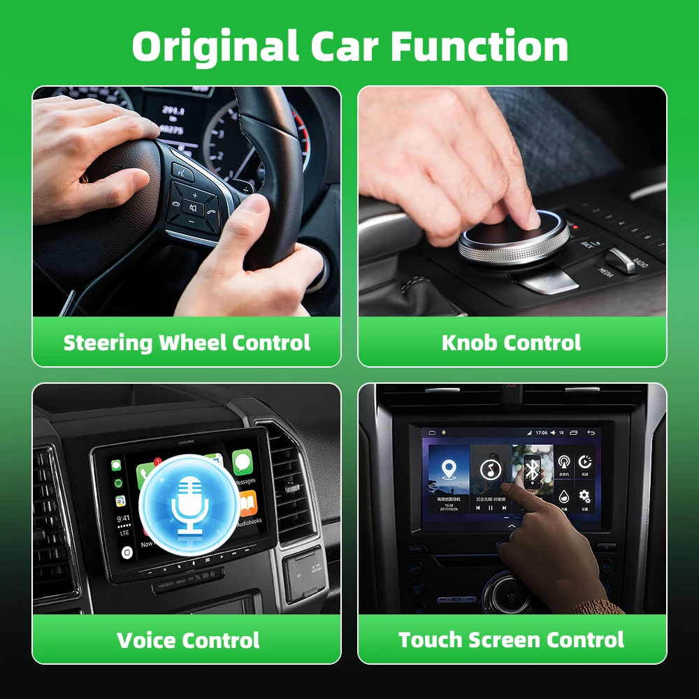 2in1 Wireless CarPlay Dongle Wireless Android Auto Adapter AI Smart Box Car Intelligent Systems For Car With Wired CarPlay