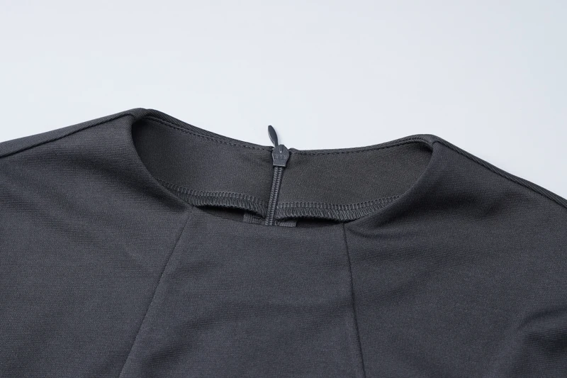 Elegant O Neck Long Sleeve Pactchwork Mini Zipper Women'S Dresses Winter Party Club Korean Wholesale Y2K Casual Clothes