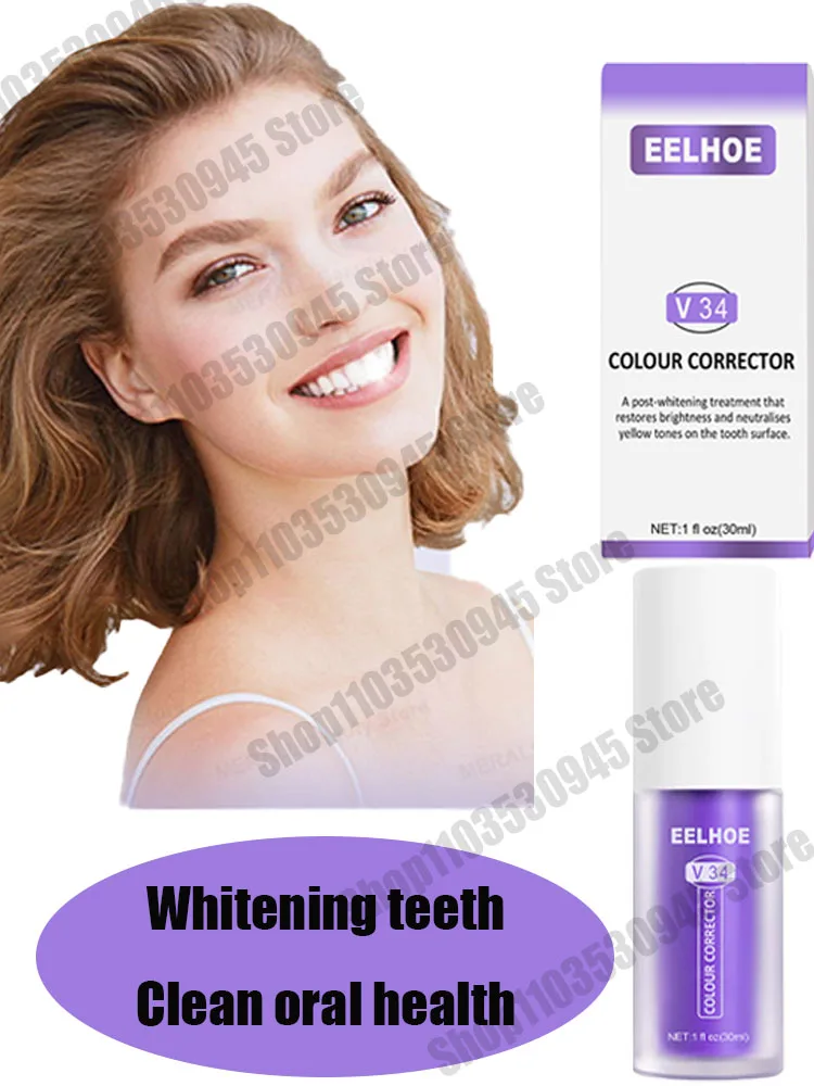 

New Repairs Teeth Toothpaste Cleaning Oral Odors Remove Stains YellowBrown Whitening Brightening Reduce Yellowing Cleani