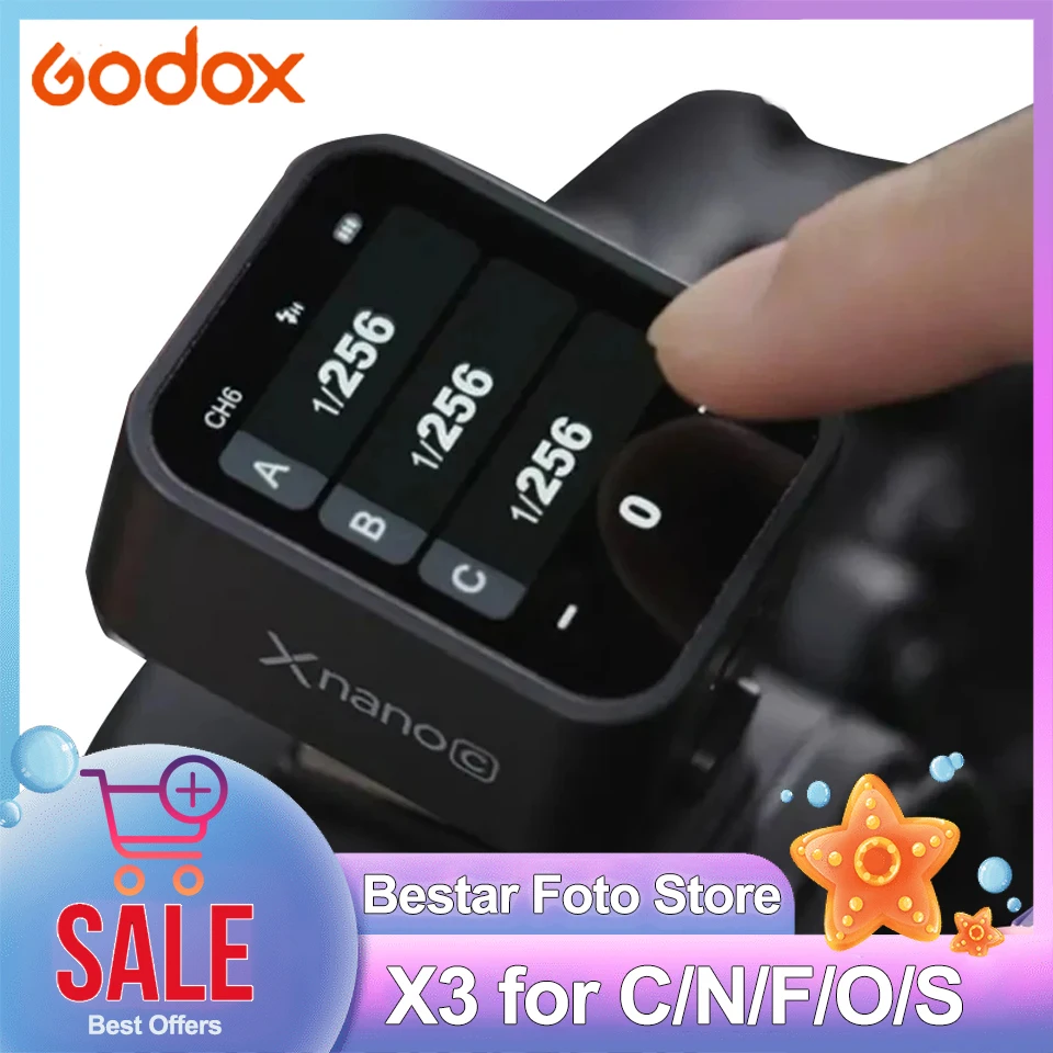 On Camera Flash Camera Flash Godox X3 TTL Wireless Flash Trigger With OLED Touch Screen Control