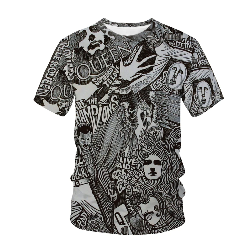 

Футболка мужская и женская с 3D-принтом, рубашка в стиле ретро, в стиле рок-готика, крутая одежда, лето 2024