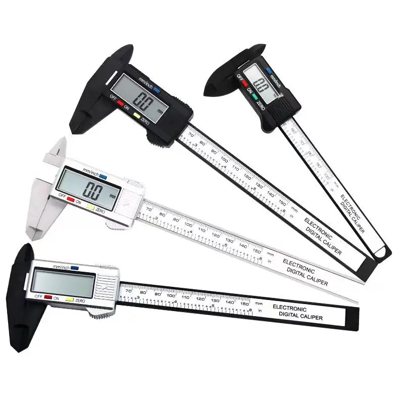 150mm 100mm Electronic Digital Caliper Carbon Fiber Dial Vernier Caliper Gauge Micrometer Measuring Tool Digital Ruler images - 6