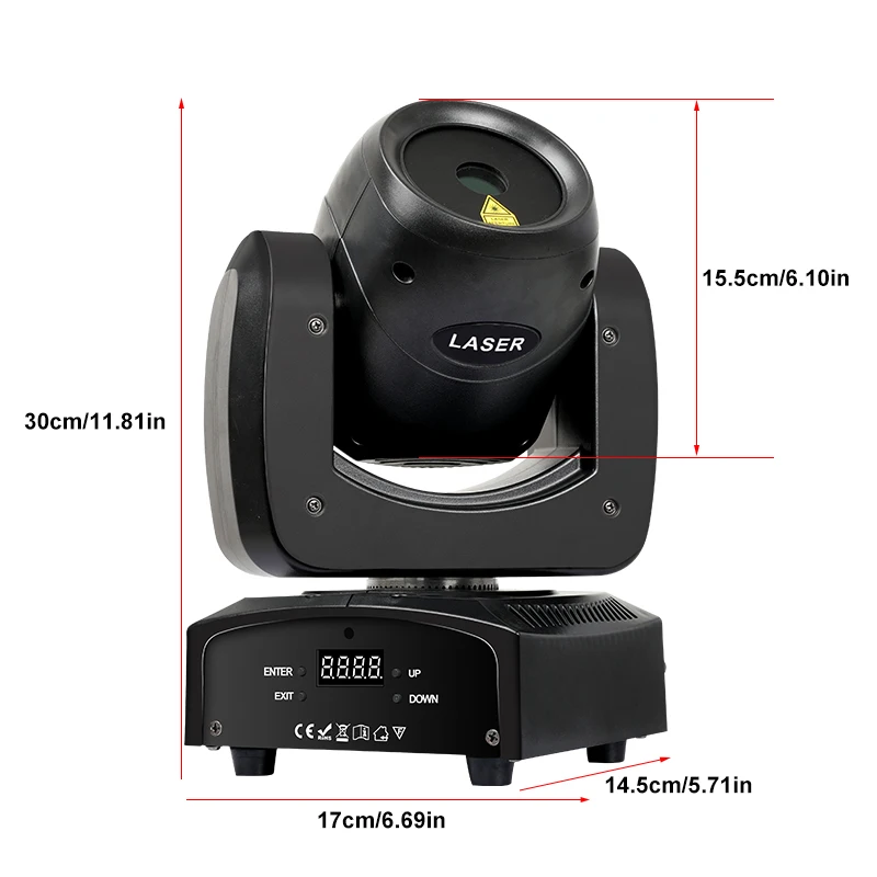 Stage Moving Head Laser Light 200W LED Beam Laser Projector Light DMX512 Music Control For DJ Disco Party Wedding Club Bar KTV