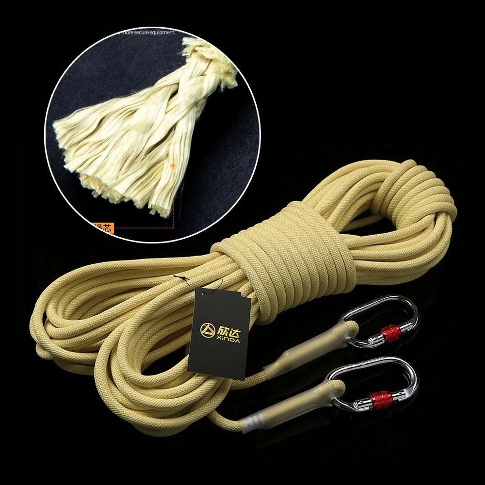

High Temperature Resistant Flame-Retardant Escape Safety Aramid,Wear-Resistant Downhill,Static Climbing Rope,Kevlar Material