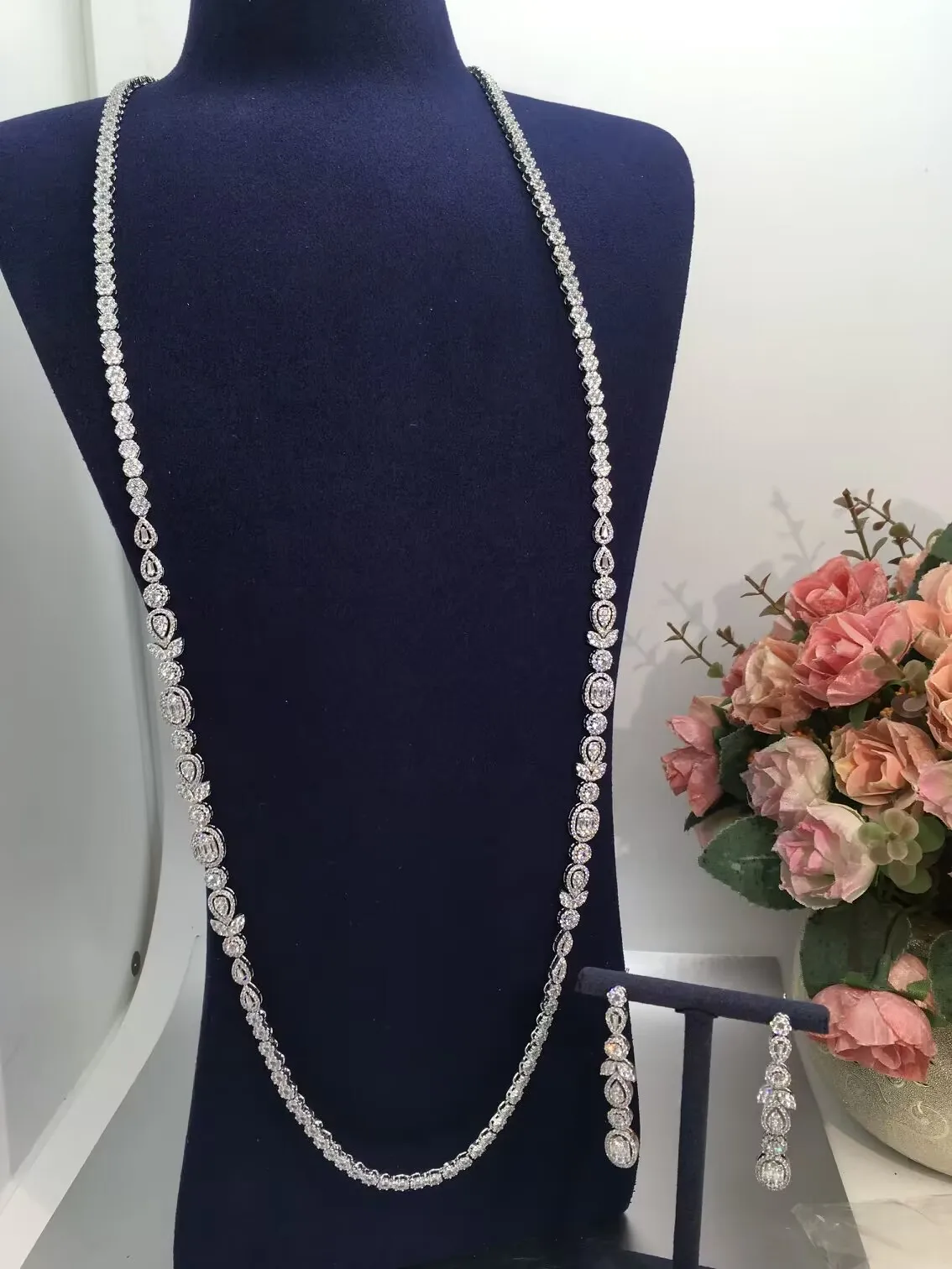 2pcs Bridal Jewelry Sets for Women Wedding Party