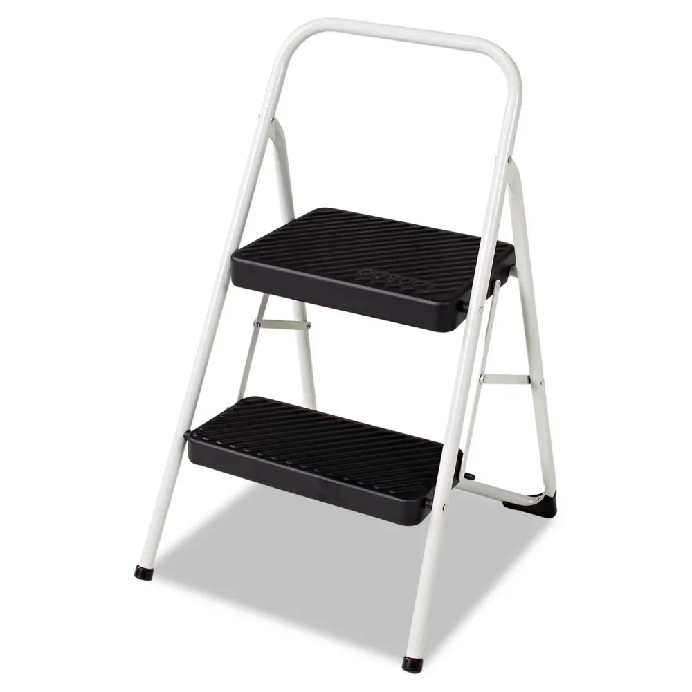 

2-Step Folding Steel Step Stool, 200lbs, Cool Gray Ladder for Home
