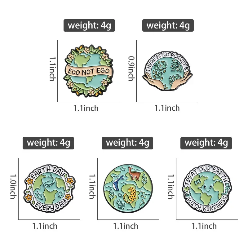 Eco-Friendly Enamel Pins - Custom Earth Day Brooches & Nature-Inspired Lapel Badges (Wholesale Jewelry Gifts)
