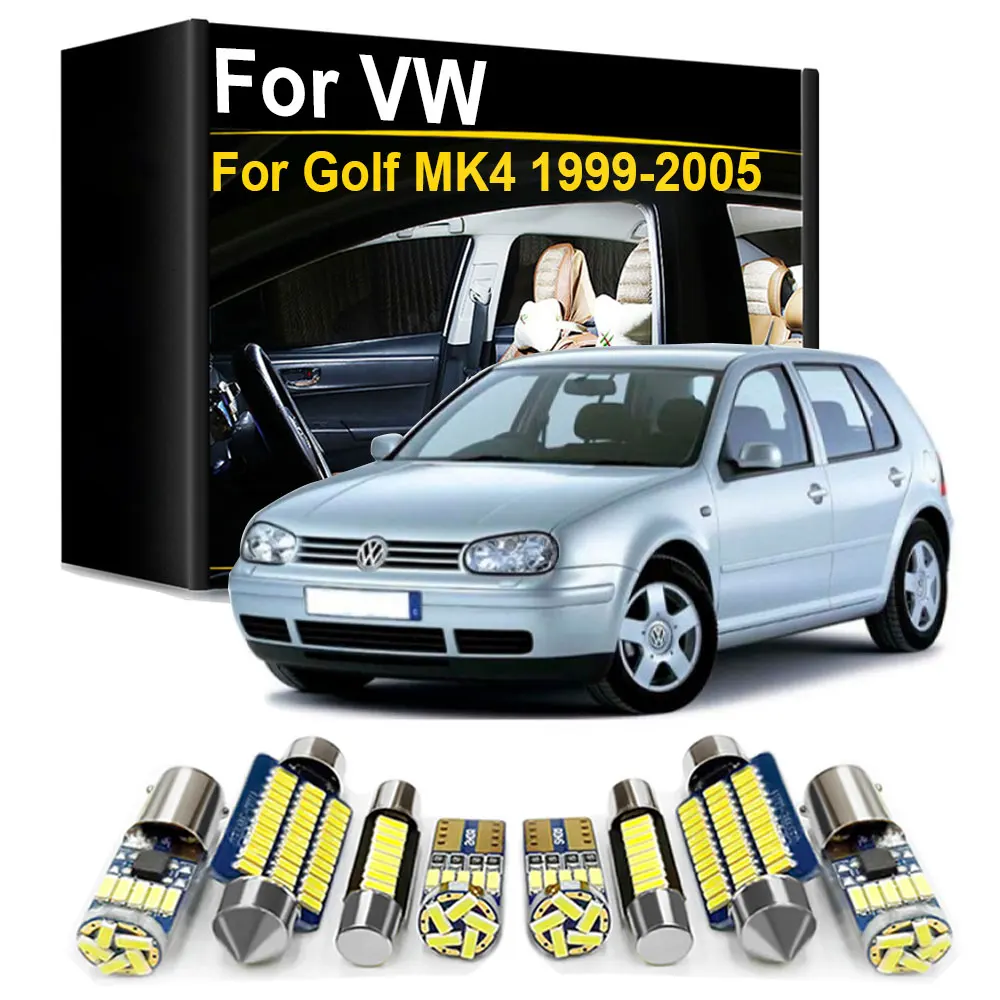 13-teiliges LED-Innenraumbeleuchtungs-Set für VW Volkswagen Golf 4 MK4 1999-2005, Leselampen-Kit mit Canbus-Zubehör