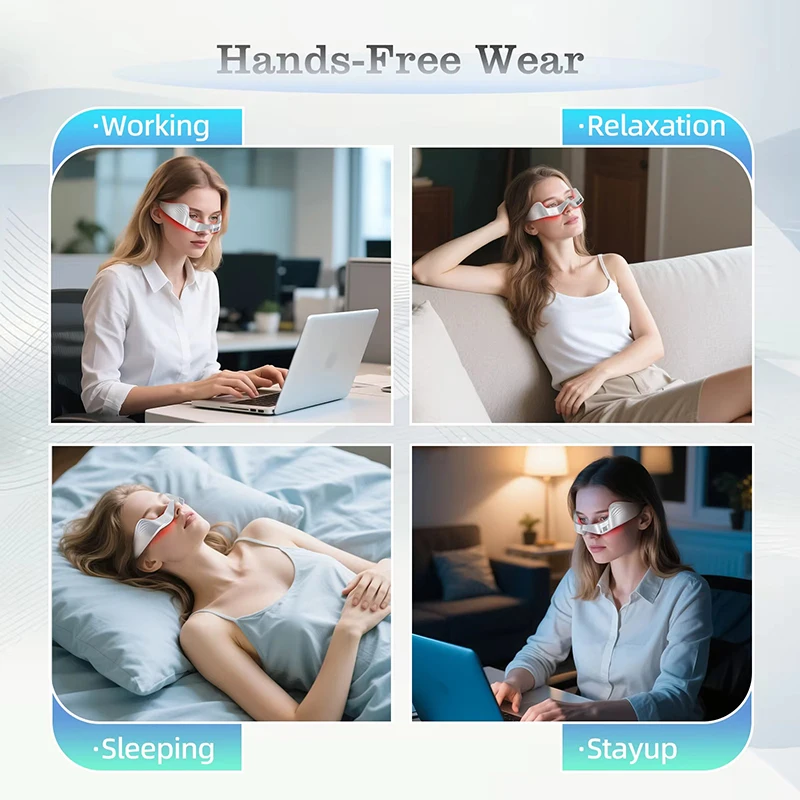 3D Eye Lifting Massager Red Light Therapy Eyes Relief Eye Fatigue Massage Eye Muscle Relaxation Beauty Tool Remove Dark Circles