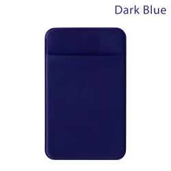 Silicone Stick-On Phone Wallet and Card Holder (E-dark blue)