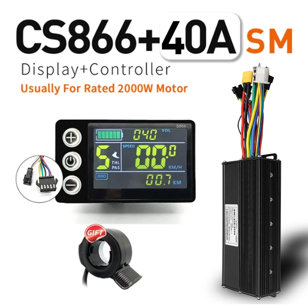 Centralina 40A + Display CS866 e connettori SM