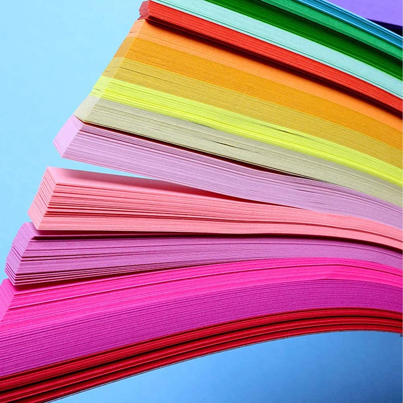 240pcs Origami Lucky Star Paper Strips Folding Paper Ribbons Colors Fad.aEN