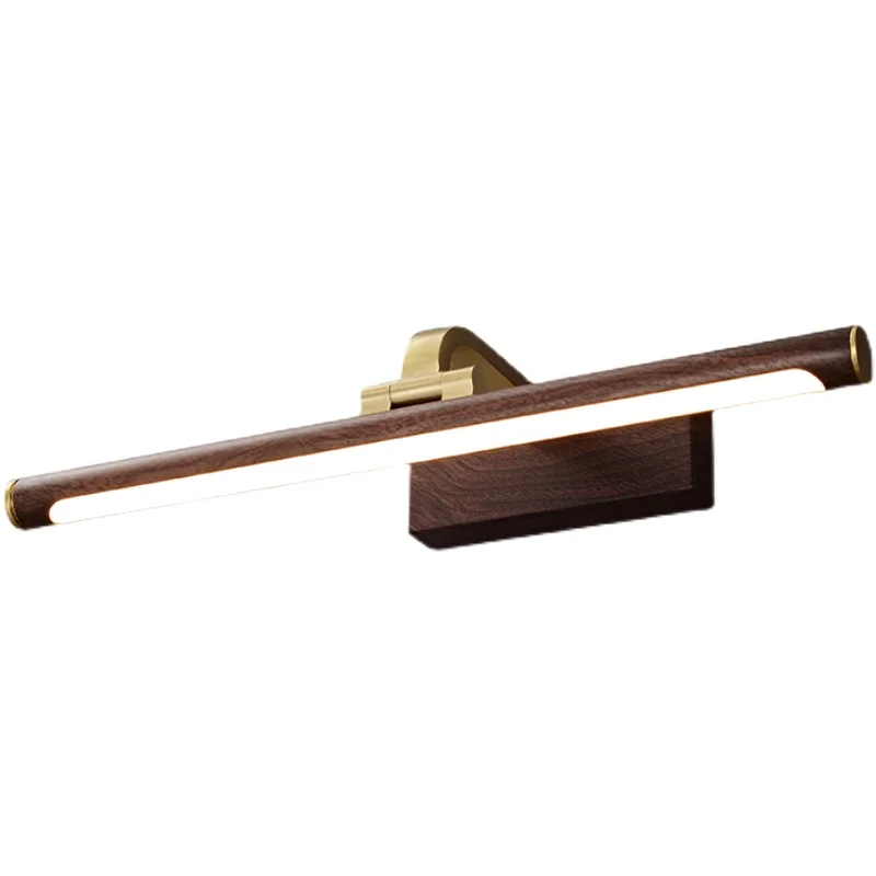 Wood grain mirror headlights, simple copper bathroom mirror cabinet lights, bathroom mirrors, front wall light