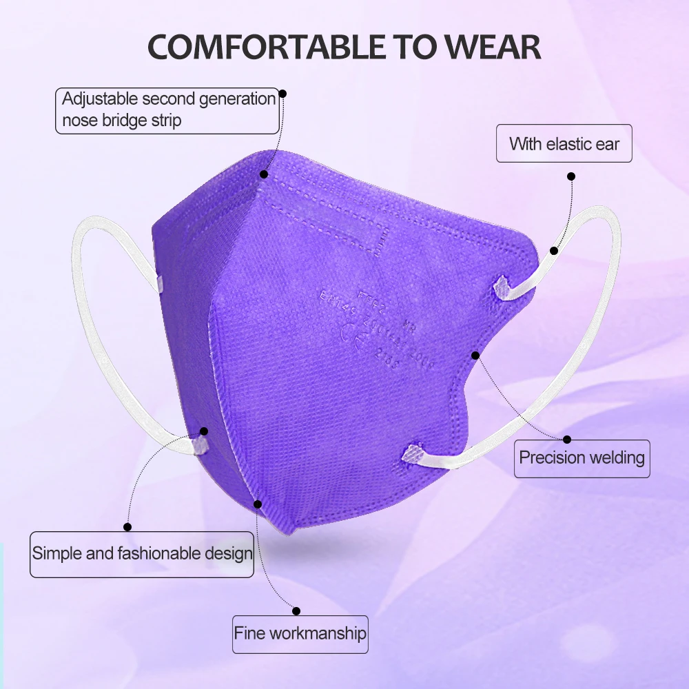Masque FFP2 Enfant 10 pièces - Lot Couleurs - Protection Respiratoire