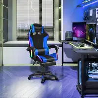 1Pc Gaming Chair with Bluetooth-compatible Speakers, Ergonomic Massage Computer Chair with Height Adjustable, Video Game Chair 2