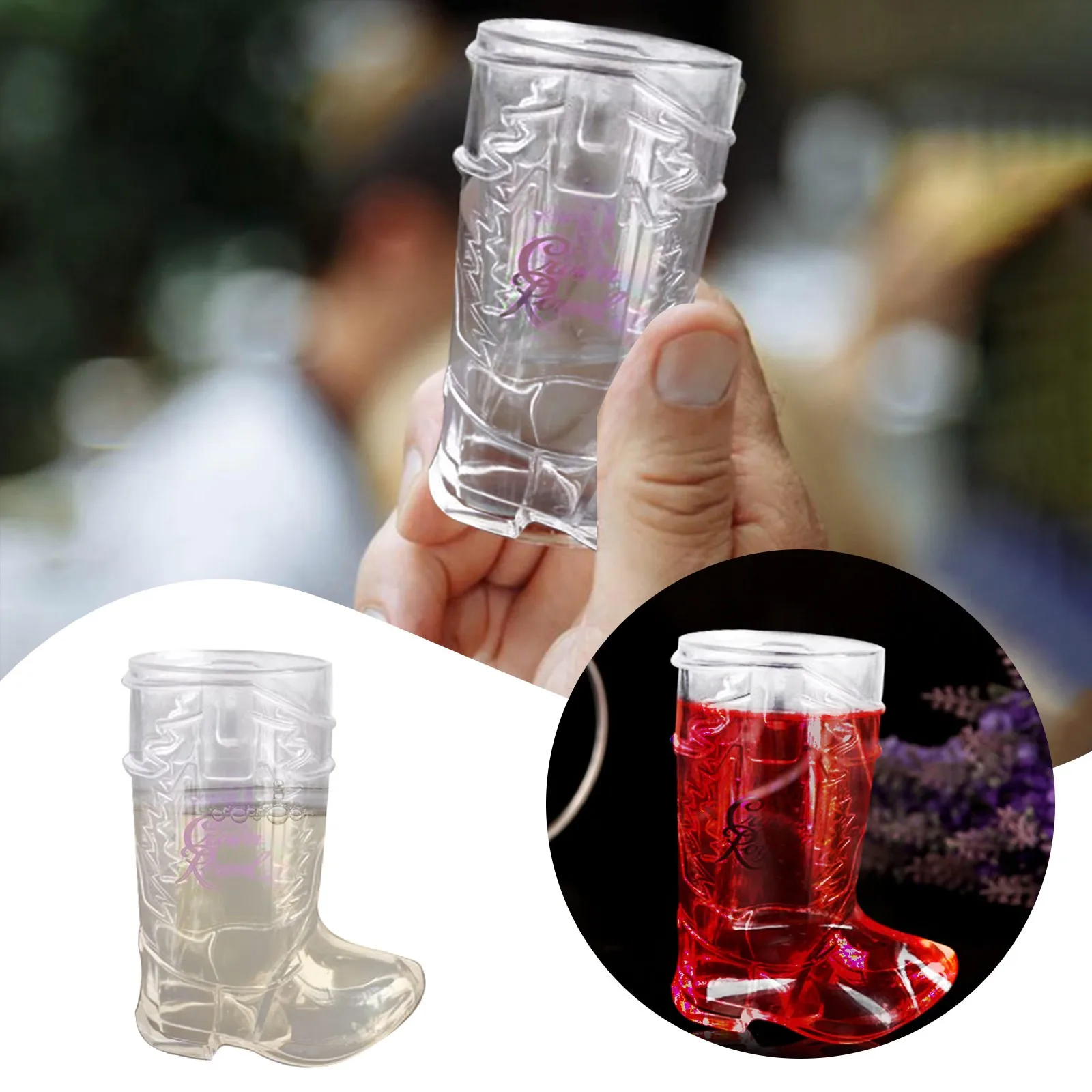 Country Western Shot Glasses Shot Glasses Plastic Boot Shaped Shot